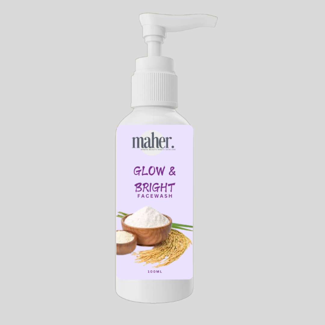 Maher Glow Rice Facewash – Natural Glow & Deep Cleansing for All Skin Types 100ML