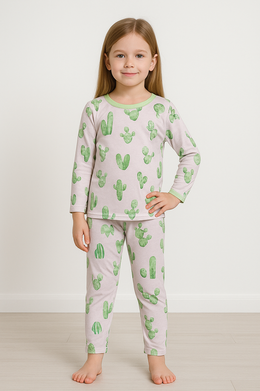 GIRLS  GREEN TREES  PRINTED TRACKSUIT