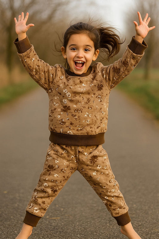 "Cozy & Stylish: Kids Fleece Tracksuit"