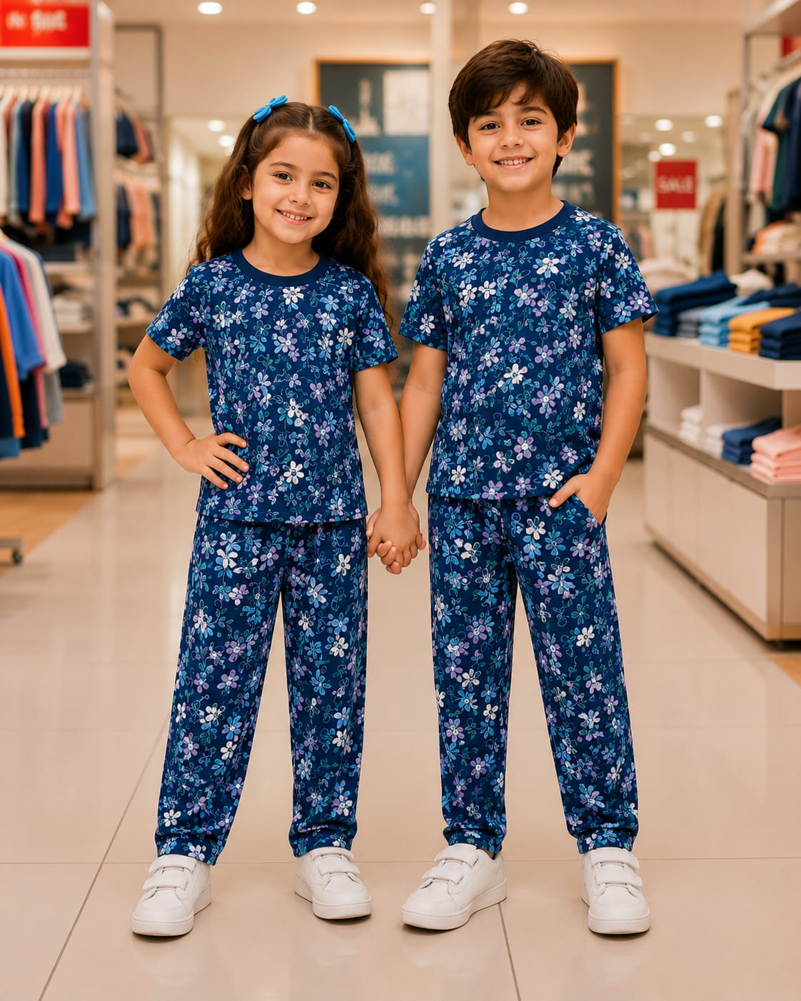 Kids Cute Printed Night Suit ā Soft & Comfortable Sleepwear for Girls