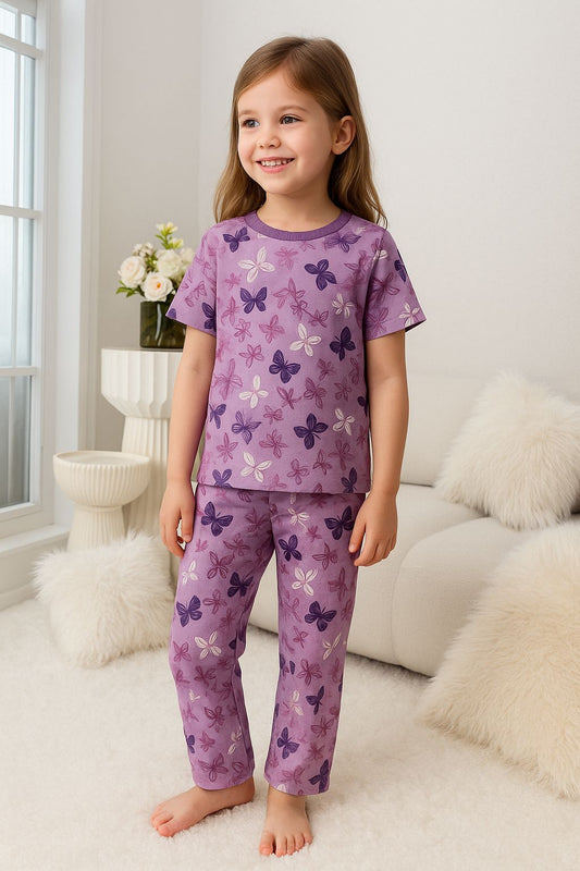 GIRLS BUTTERFLY PRINTED TRACKSUIT