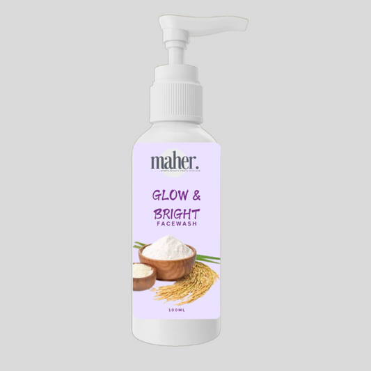 Maher Glow Rice Facewash – Natural Glow & Deep Cleansing for All Skin Types 100ML