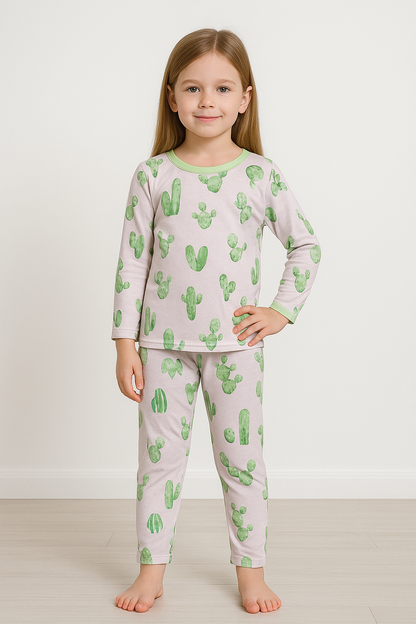 GIRLS  GREEN TREES  PRINTED TRACKSUIT