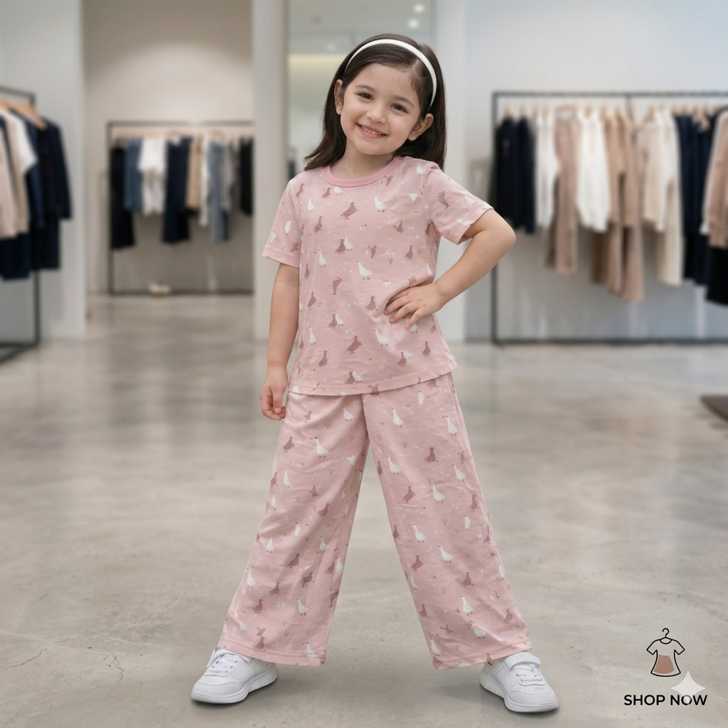 Kids Cute Printed Night Suit – Soft & Comfortable Sleepwear for Girls & boy