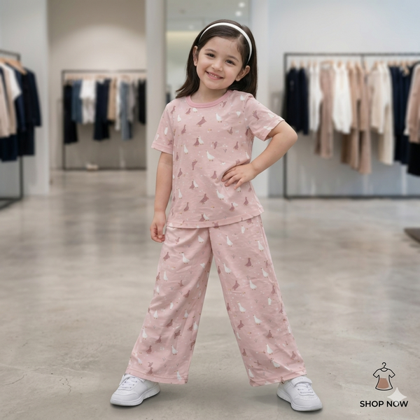 Kids Cute Printed Night Suit – Soft & Comfortable Sleepwear for Girls & boy