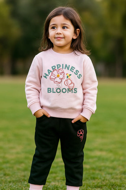 “Cozy & Stylish: Girls Fleece Tracksuit"