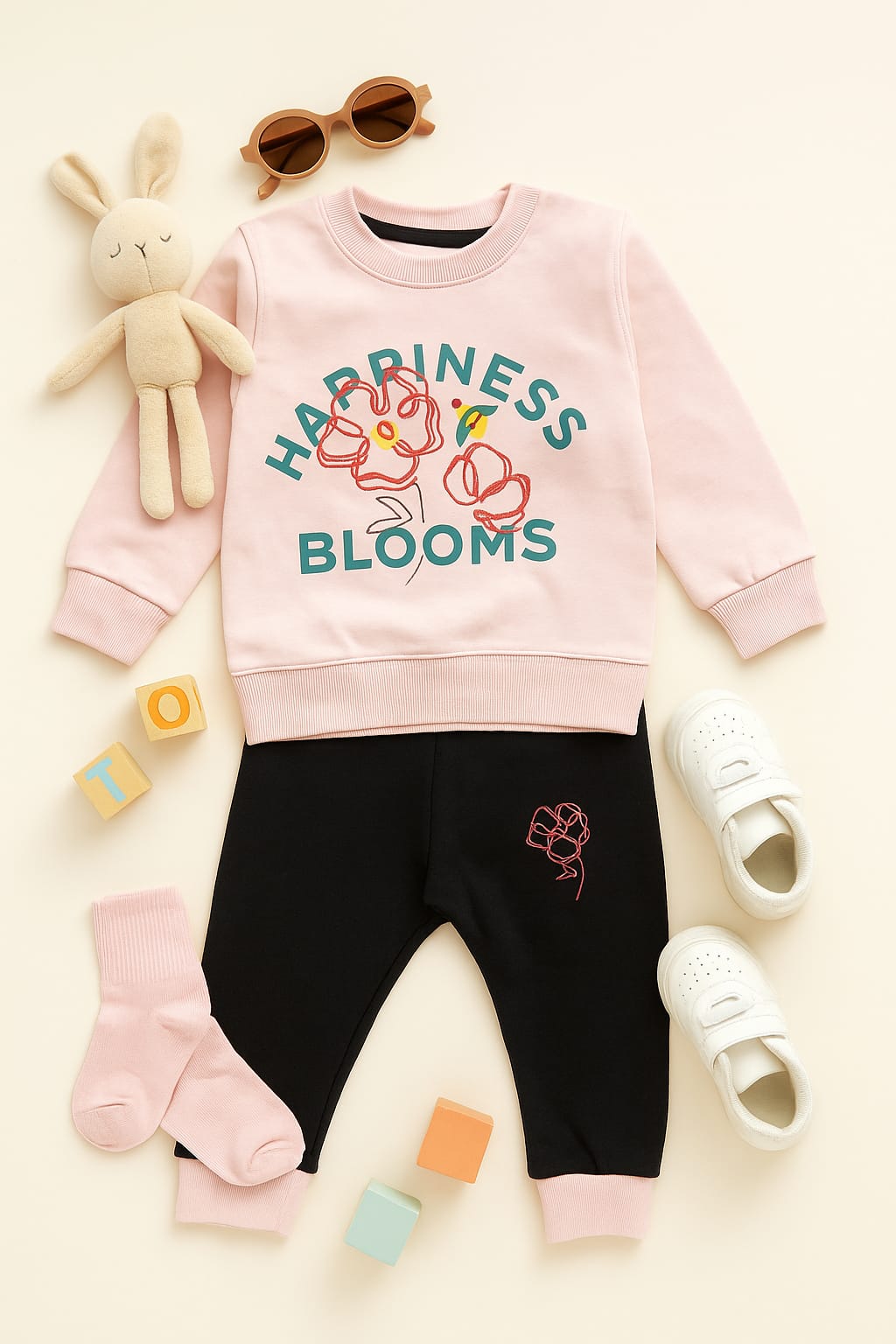 “Cozy & Stylish: Girls Fleece Tracksuit"