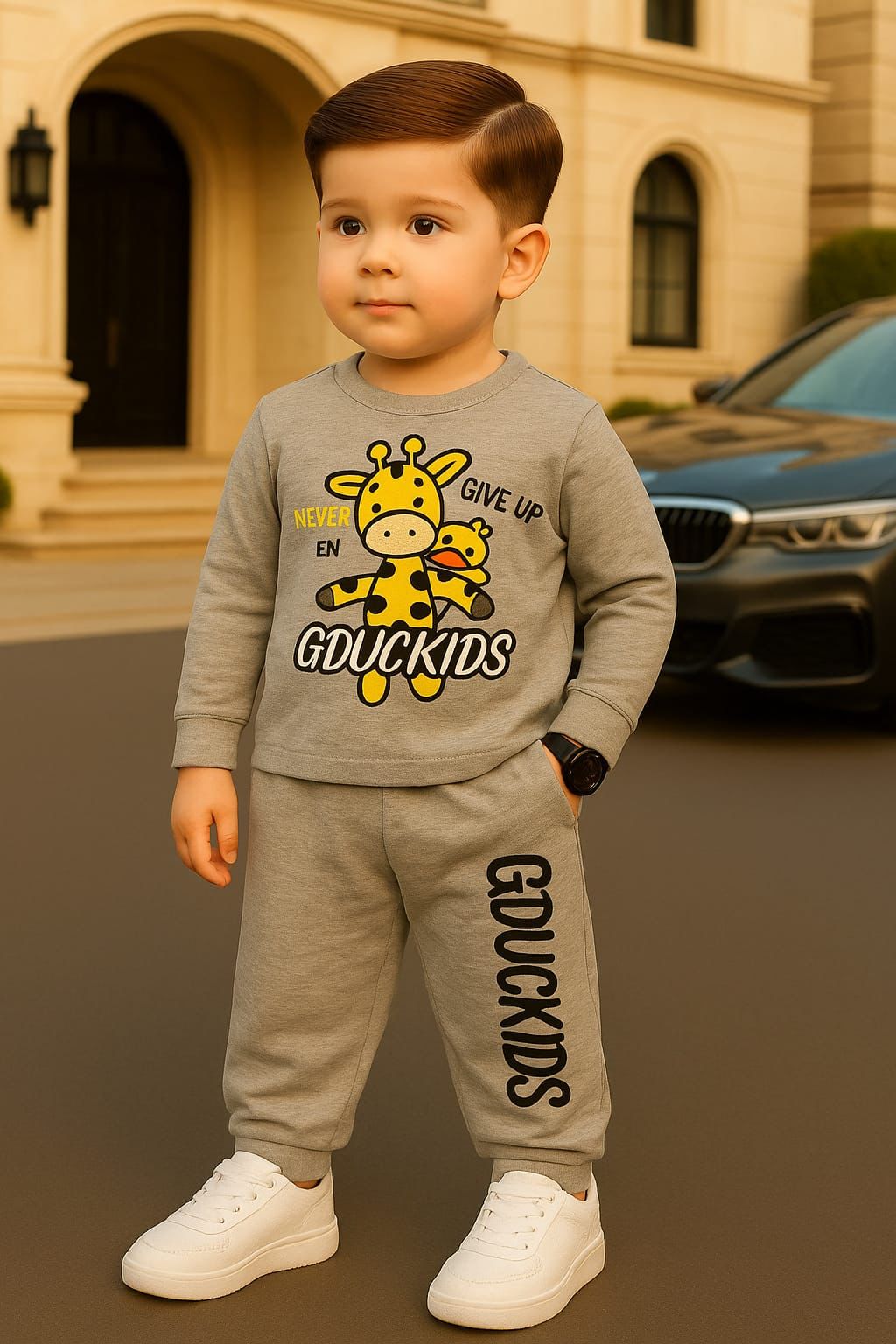Kids Giraffe Theme Mid Season Tracksuit