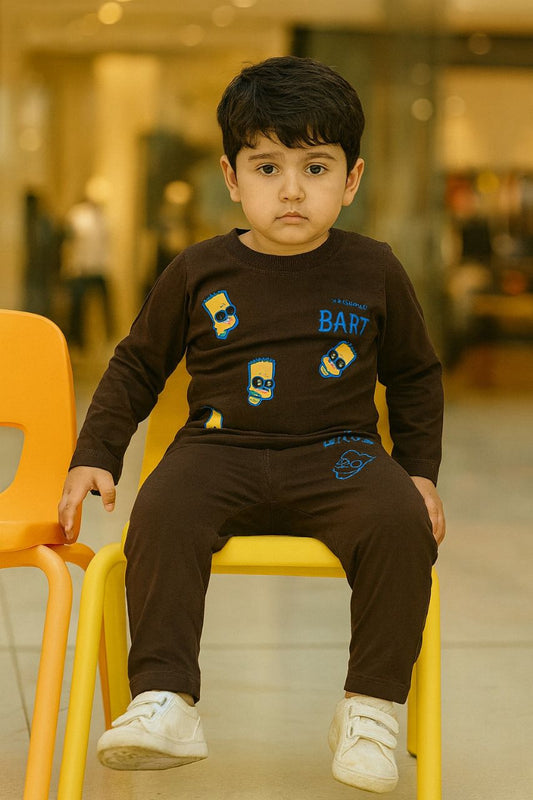 Kids Cartoon Bart Theme Mid Season Tracksuit