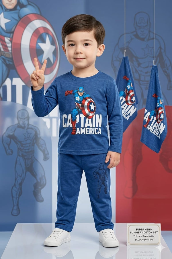 Kids Superhero Captain Theme  Tracksuit