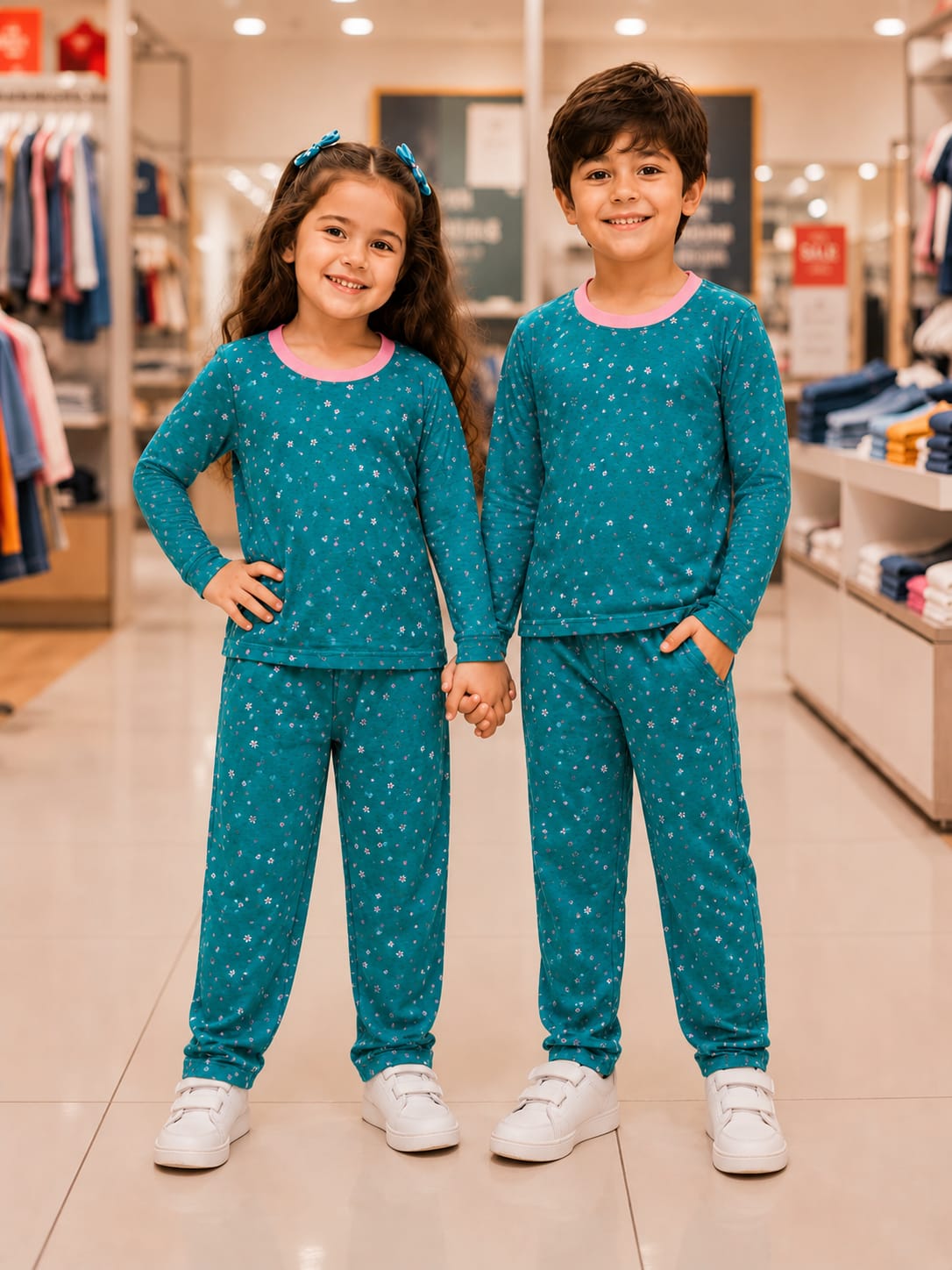 Kids Cute Printed Night Suit – Soft & Comfortable Sleepwear for Girls