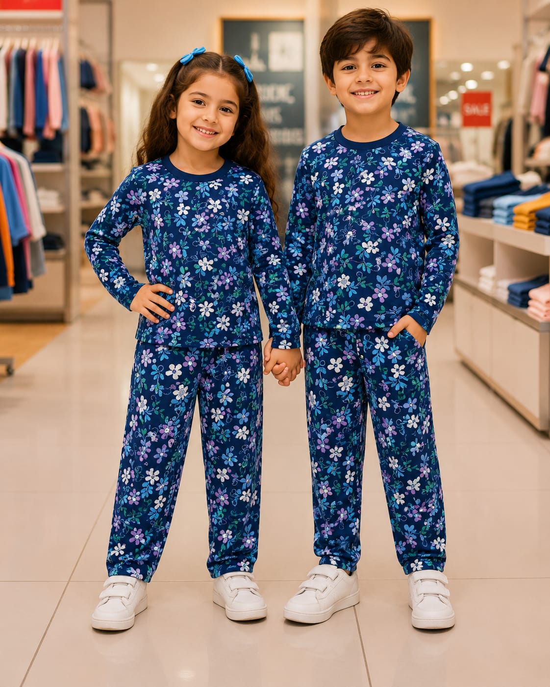 Kids Cute Printed Night Suit – Soft & Comfortable Sleepwear for Girls