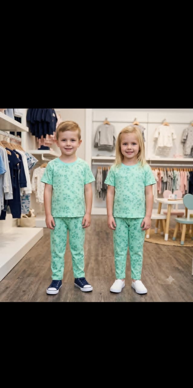 Kids Cute Printed Night Suit – Soft & Comfortable Sleepwear for Girls