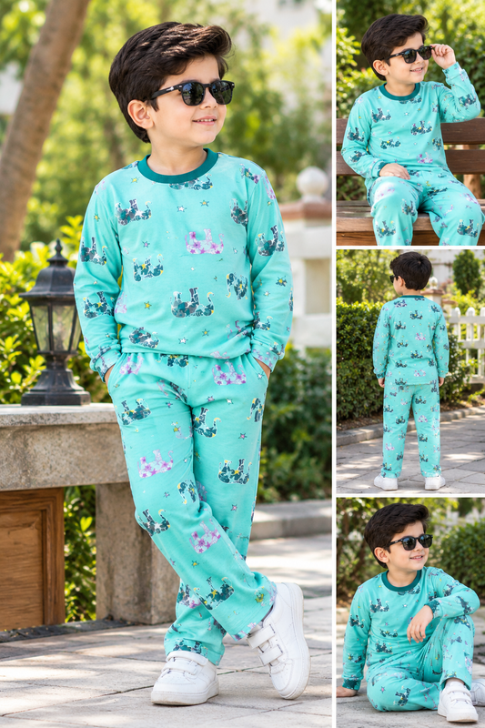 Kids Cute Printed Night Suit – Soft & Comfortable Sleepwear for Girls