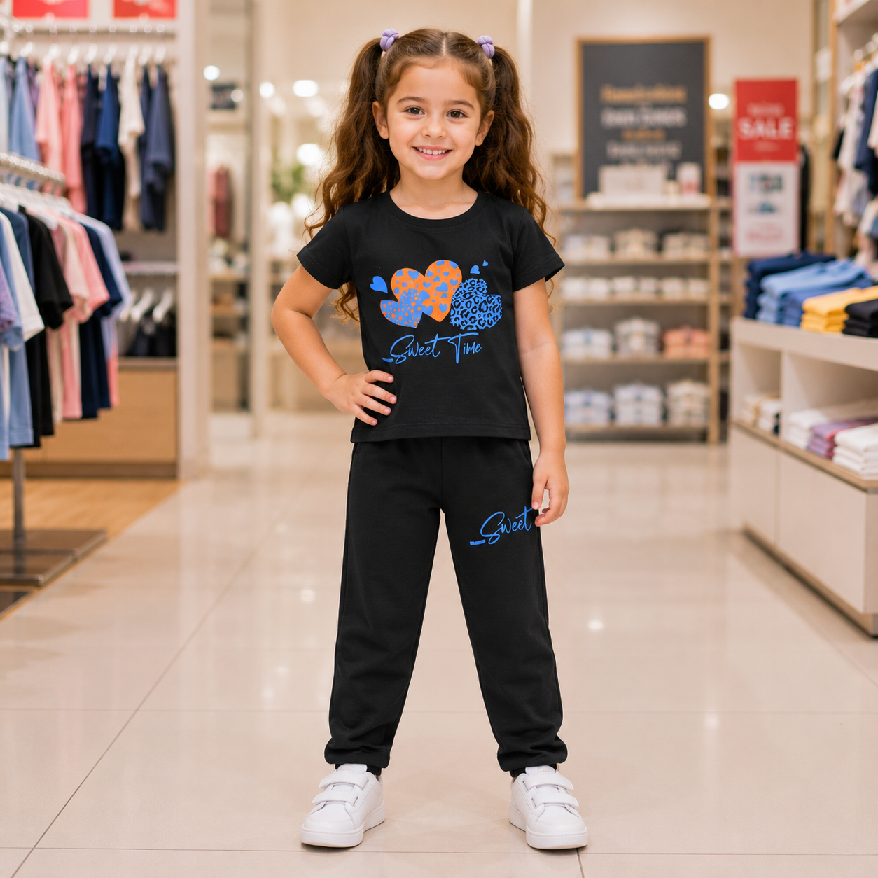 Kids Cute Printed Night Suit – Soft & Comfortable Sleepwear for Girls