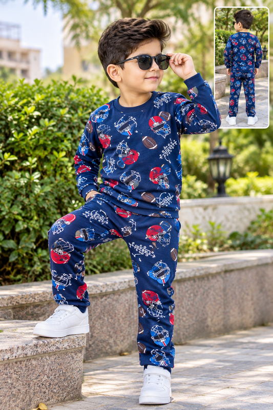 Kids Cute Printed Night Suit – Soft & Comfortable Sleepwear for Girls