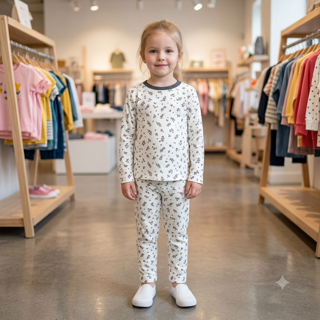 Kids Cute Printed Night Suit – Soft & Comfortable Sleepwear for Girls
