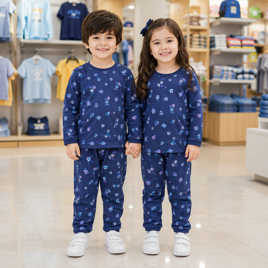 Kids Cute Printed Night Suit – Soft & Comfortable Sleepwear for Girls $ Boys