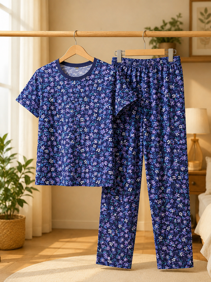 Ladies Premium Cotton Night Suit – Soft & Comfortable Sleepwear