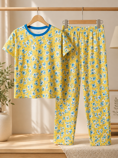 Ladies Premium Cotton Night Suit – Soft & Comfortable Sleepwear