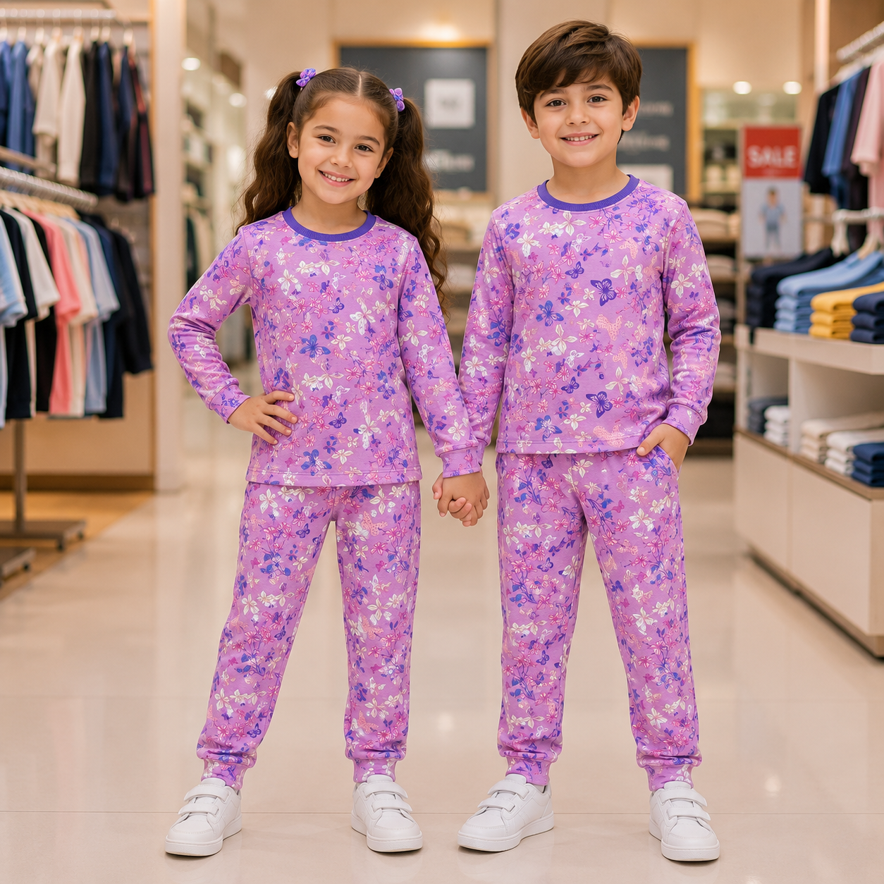Kids Cute Printed Night Suit – Soft & Comfortable Sleepwear for Girls & boy